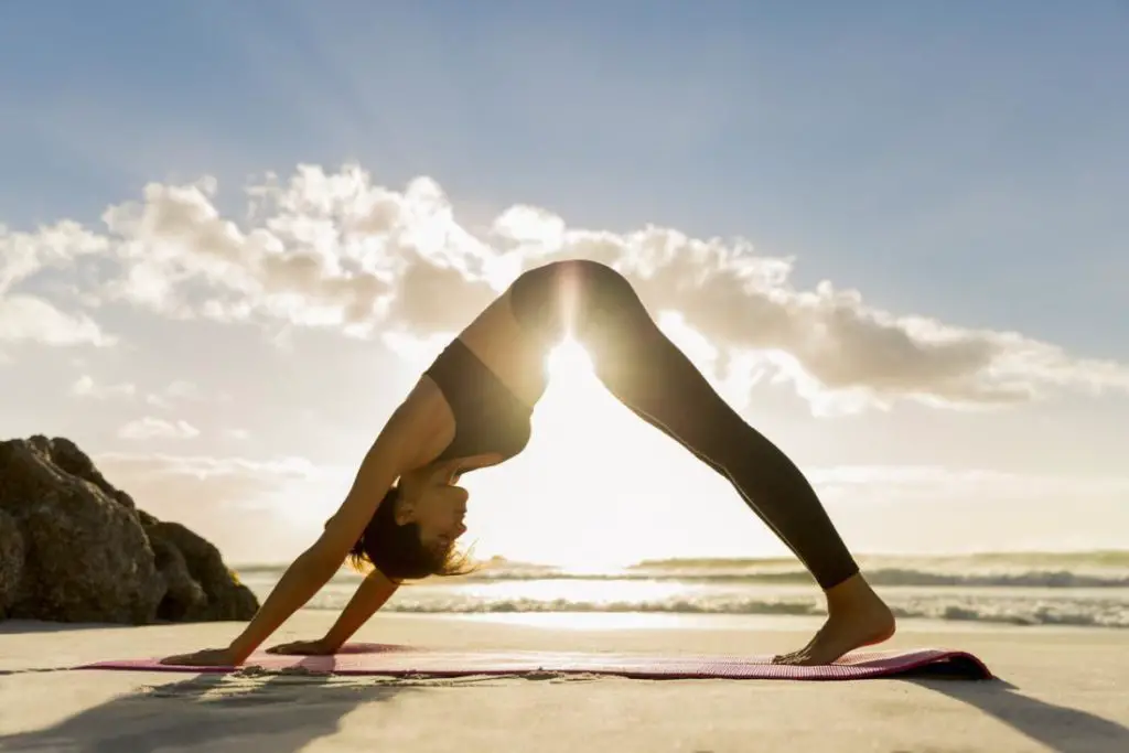 yoga by beach